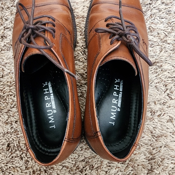 Johnston & Murphy Tan Leather Oxfords main image 5